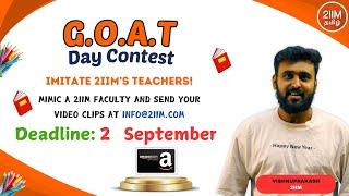 G.O.A.T  Teacher's Day Contest | 2IIM CAT Tamil Prep |