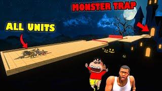 MONSTER TRAP vs ALL UNITS in Animal Revolt Battle Simulator with SHINCHAN and CHOP