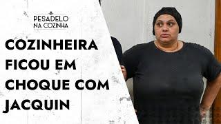 Jacquin assusta cozinheira com pedidos e funcionária dispara: “Se falar mal, vou ficar triste”