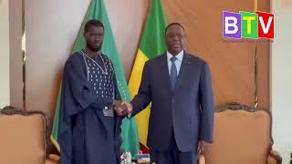 btv: Séance de travail au Palais de la République président Dioamye FAYE et Ousmane Sonko.