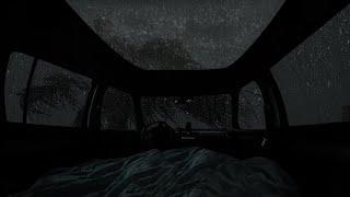 Rain Sound ASMR _ Sleep In Car In Heavy Rain And Thunderstorm for Rest And Sleep | Car Camping