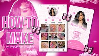 HOW TO MAKE A CUTE INSTAGRAM BUSINESS CARD FOR FREE | CANVA 2023!!