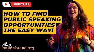 How To Find Public Speaking Opportunities The Easy Way! Sammy Garrity