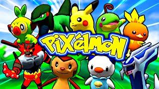 We Race To Catch Pixelmon From Different Regions, Then We FIGHT!