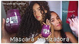 Testei a MÁSCARA MATIZADORA marsala roxo da Salon Line e olha no que deu...‍ ~ do preto ao marsala