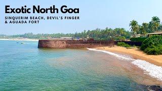 Sinquerim Beach | Devil's Finger | Aguada Fort | Goa | 4K