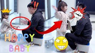 Poor Dad, He Was Hit Hard By His Daughter While Playing Games! [Happy Baby]#funny #baby #cute