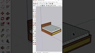 How To Design Bed  In SketchUp #shorts #sketchup #sketchuptutorial #cad #designgorhythm #3d