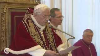 Pope Benedict announces his resignation (see description)