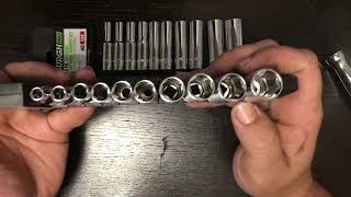 Pittsburgh Pro 1/4 Drive 6 Point Deep Wall SAE & Metric Socket Review #67876 #67874 Harbor Freight