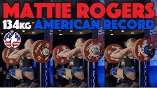 Mattie Rogers (69) - 134kg Clean and Jerk American Record [Slow Motion]