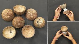 A Beautiful DIY Using Coconut Shell/Best Out Of Waste Idea For Home Decoration/Reuse Craft Ideas