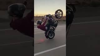 Sunset Harley wheelies fxdl balance point