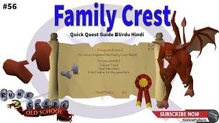 OSRS│How To Complete Family Crest Quest 2020 │Quick Quest Guide │Urdu Hindi