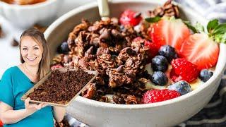 Simple, Customizable Chocolate Granola that Tastes Great on It's Own