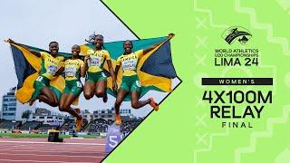 Jamaica  rule women's 4x100m final | World Athletics U20 Championships Lima 2024