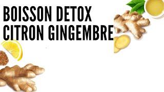 ️ BOISSON DETOX CITRON GINGEMBRE️,mélanger le citron et le gingembre permet d'augmenter les vertus