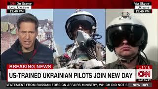 2022-03-24, Ukrainian Voices ("Moonfish" & "Juice" - 2 Ukrainian Pilots) on CNN New Day - Highlight