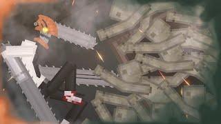 Chainsaw Man vs Hords Of Zombies In People Playground