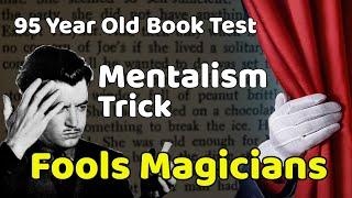 Book Test Mentalism Trick That Fools Magicians