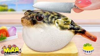 Seafood Recipe  Mini Pufferfish Cooked In Sweet and Sour Sauce  Mira Mini Cooking