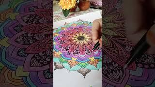 Adding Patterns... #art #colorfulmandala #monarchartrealm #mandala #asmr #shorts #ytshorts #youtube