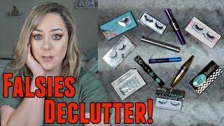 DECLUTTERING FALSE LASHES + MASCARA | Declutter with Me | MakeupByMegB