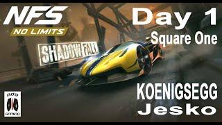 NFS: No Limits | KOENIGSEGG Jesko (Day 1) | NFSNL Shadow Fall | Material Guide