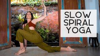 25 min Slow Spiral Yoga | Spinal Embodiment 