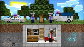 ЗАЧЕМ Я СПРЯТАЛСЯ ОТ ПОЛИЦИИ ПОД ДЕРЕВОМ В МАЙНКРАФТ | Компот Minecraft