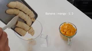 망고 바나나 우유 5년차 카페 레시피/ 인기만점 여름 주스                                 Mango Banana Milk