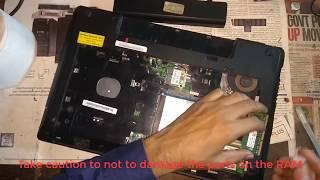 No display laptop screen RAM Issue