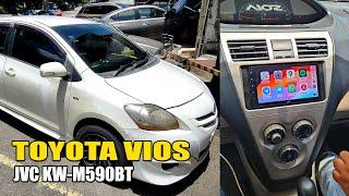 Toyota Vios JVC KW-M590BT Double DIN Apple CarPlay Android Auto Head Unit Installed