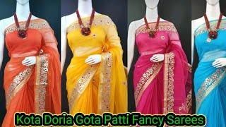 Meesho Kota Doria Gota Patti Fancy Sarees #meesho #sarees #kotadoriya