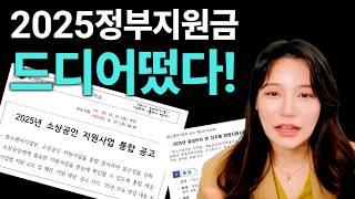 드디어 발표2025년 정부지원 예산 살펴보기 & 지원금 받는 노하우 정리