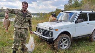 Поездка на рыбалку на Ниве 3д и 80-ке