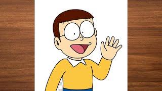 How to Draw Nobita from Doraemon || Easy drawing ideas for beginners || Easy drawing ideas