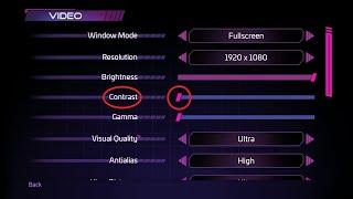 FNAF Security Breach: Has anyone messed with the contrast setting before?