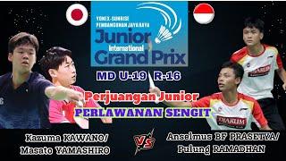 Anselmus BF PRASETYA/Pulung RAMADHAN (INA) vs KAWANO/YAMASHIRO (JPN) | MD U-19 R-16 JIGP 2024