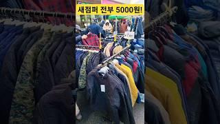 새잠바 5000원! 진짜? 여기 어디? 난리났다! 대박 #할인 #시장 #세일 #폭락 #의류