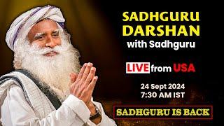 LIVE | Sadhguru Darshan | SADHGURU IS BACK | 24 Sept | 7:30 AM IST | Enlightenment Day Exclusive