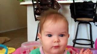 Six month old baby talking.  Baby says "I love you"!  So cute!   Londyn & Lilah