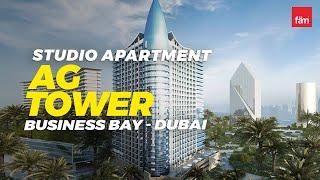 Spacious Studio Apartment in AG Tower, Business Bay - Dubai