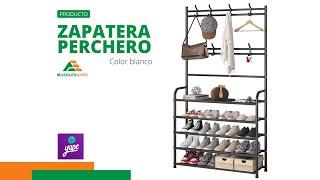 Zapatero Perchero Estante Metal Organizador de Ropa Grande