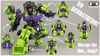 ||Smart transformations|| SD Devastator! Master Made Demolisher transformed + showcase!