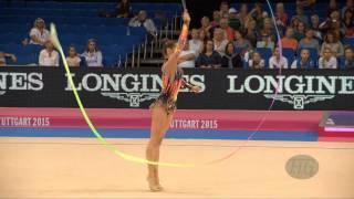 Katsiaryna HALKINA (BLR) 2015 Rhythmic Worlds Stuttgart - Qualifications Ribbon