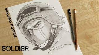 How to draw a soldier step by step / Military drawing / Standoff 2