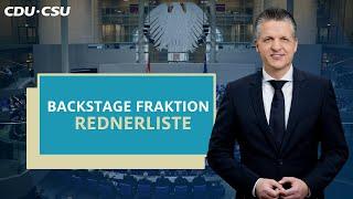 Backstage Fraktion - Rednerliste