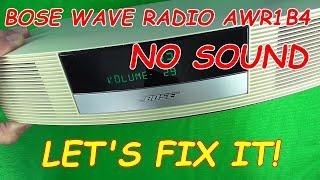 How to fix a Bose Wave Radio AWR1B4 with no sound & remote control intermittent