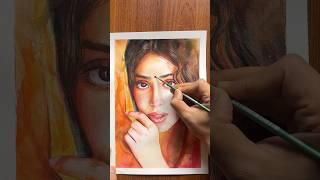 Bindi on Face  See the Difference it Makes #artshorts #watercolorpainting